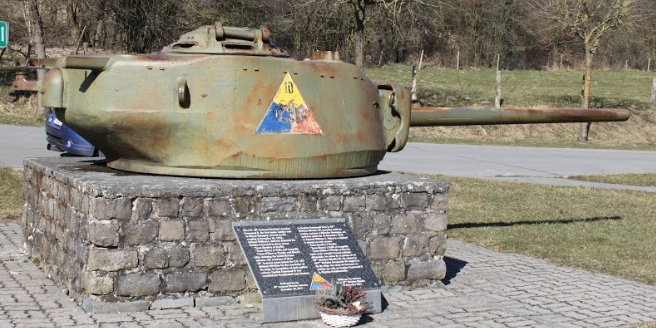 10th Armored Division Plaque and Sherman Tank Turrett (Bastogne) | The ...